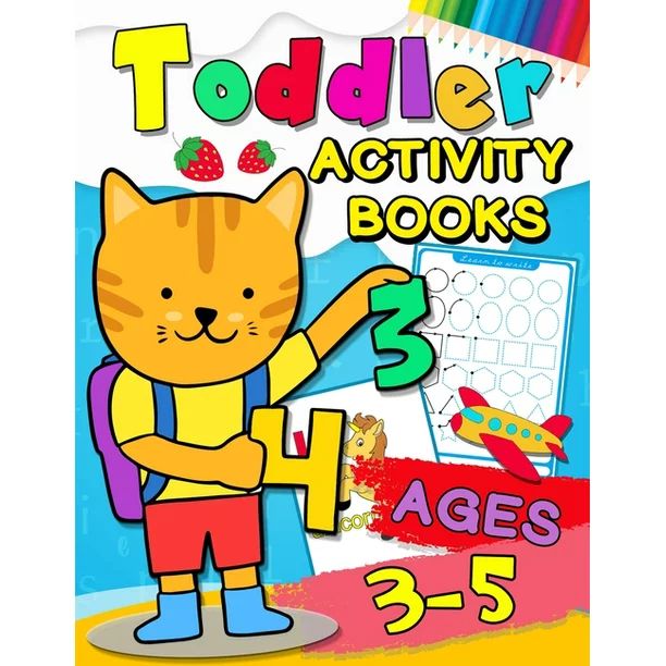 Toddler Activity books ages 3-5 : Fun with Numbers, Letters, Shapes, Colors, Animals: Big Activit... | Walmart (US)