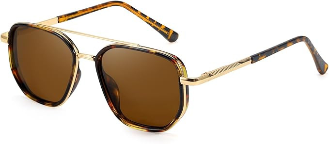 SODQW Tangle Free Aviator Sunglasses for Women Polarized Square Frame With UV400 Protection Sun G... | Amazon (US)