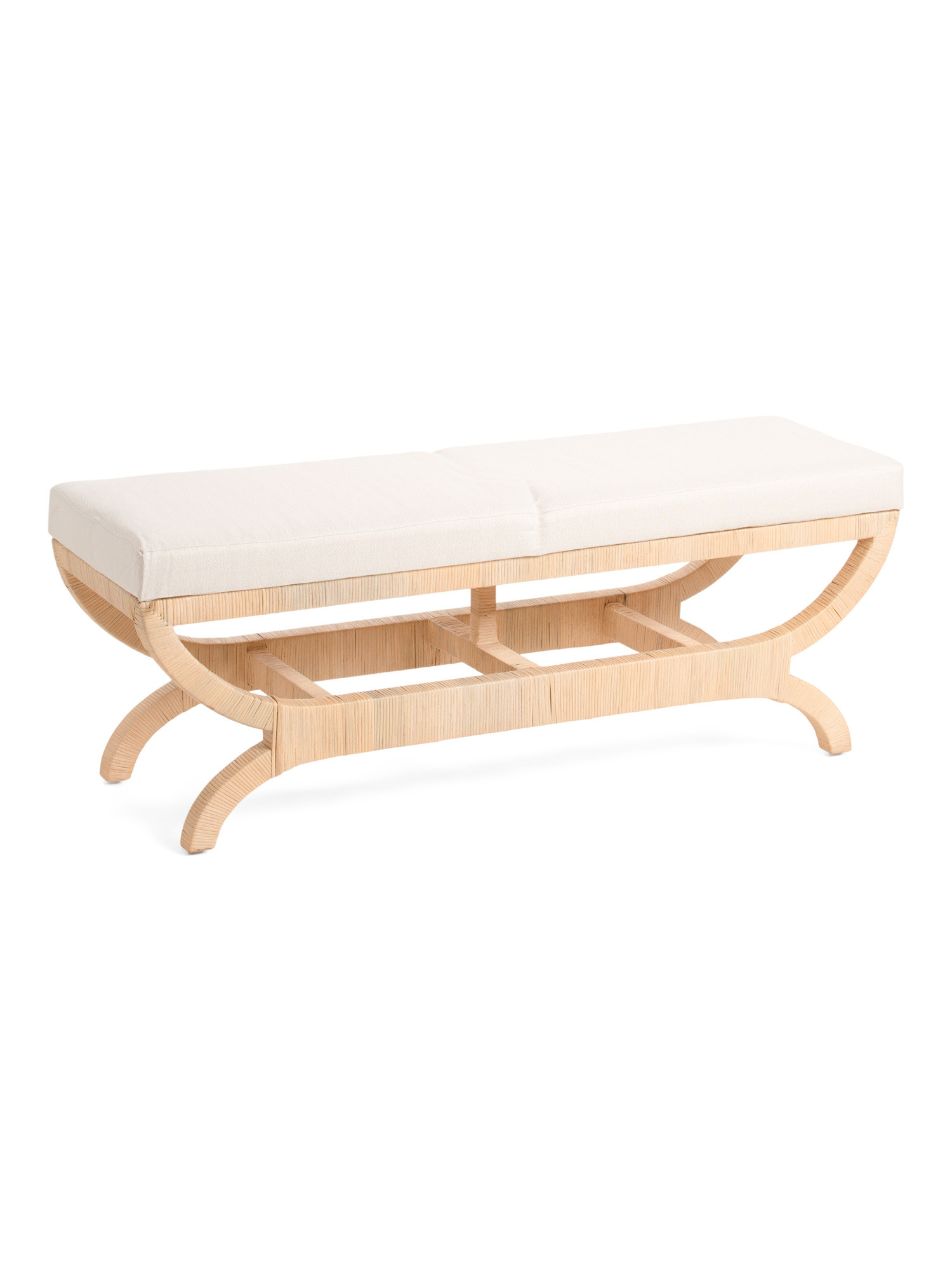 50x15x19 Rattan Azura Bench With Cushion | Chairs & Seating | Marshalls | Marshalls