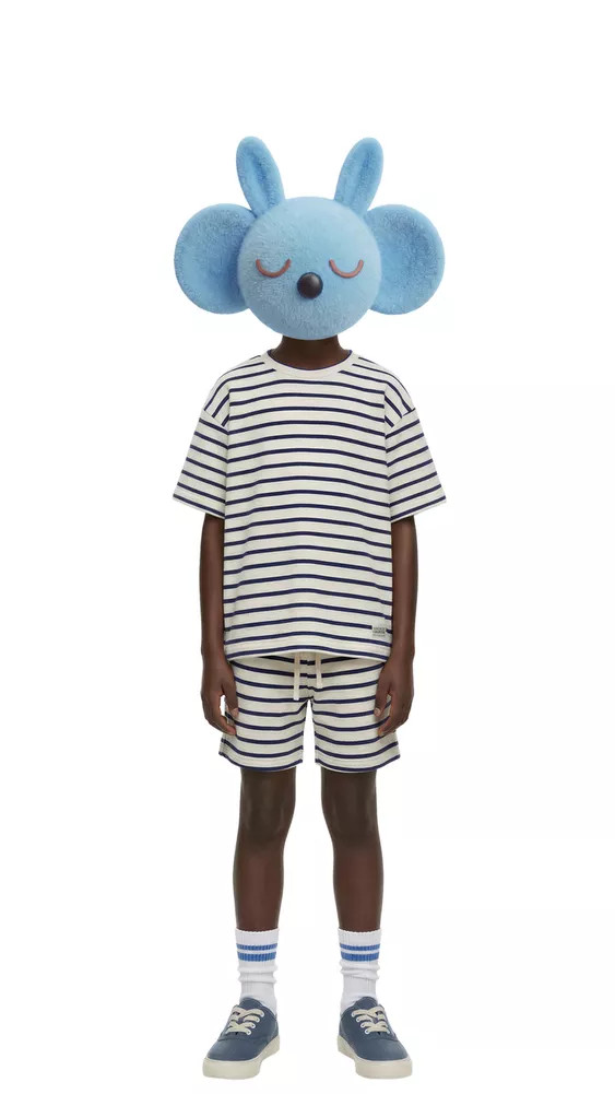 TEXTURED STRIPED T-SHIRT AND BERMUDA SHORTS SET | Zara UK