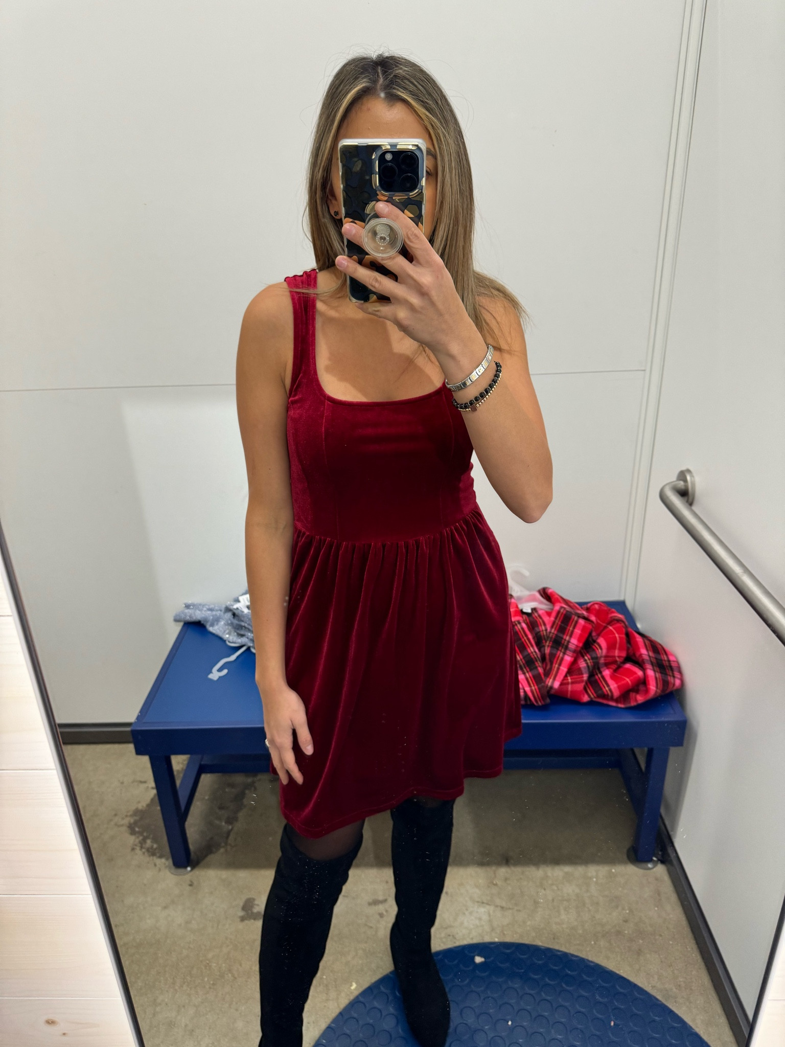 old navy red velvet dress TheStylishSicilian on LTK