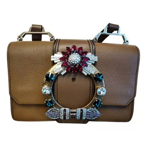 Miu Lady leather handbag  - Brown 4 | Vestiaire Collective (Global)