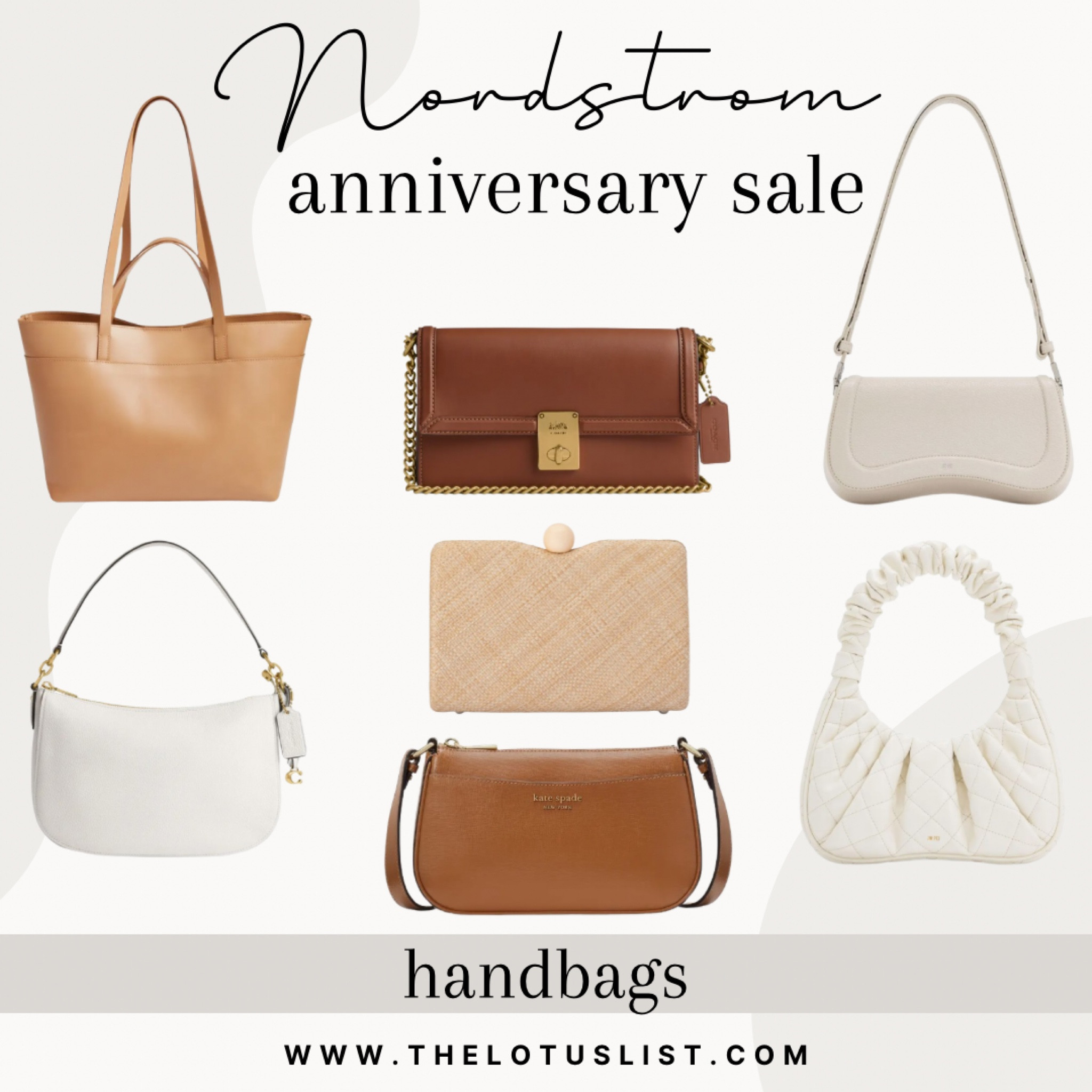 Nordstrom Anniversary Sale - Handbags

LTKSeasonal / LTKsalealert / ltkfindsunder100 / Nordstrom / Nordstrom anniversary sale / Nsale / Nordstrom sale / Nordstrom sale alert / Nordstrom handbags / handbag / handbags / coach / Madewell / Kate spade / Jw pei / it bag / it bags / brown leather bag / bag / bags / leather handbag / white handbag / white bag / brown bag / neutral handbag / neutral bag / sale / sale alert 

#LTKItBag #LTKSummerSales #LTKxNSale