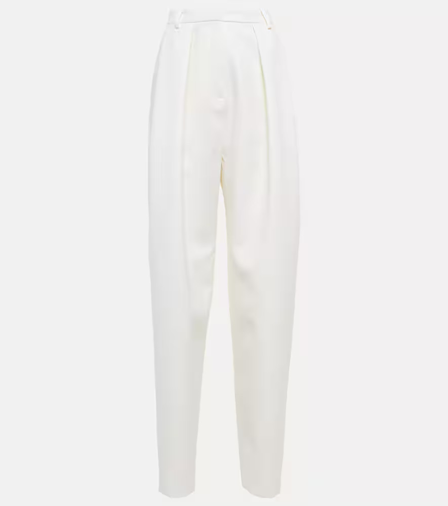 Magda Butrym Silk and wool tapered pants | Mytheresa (INTL)