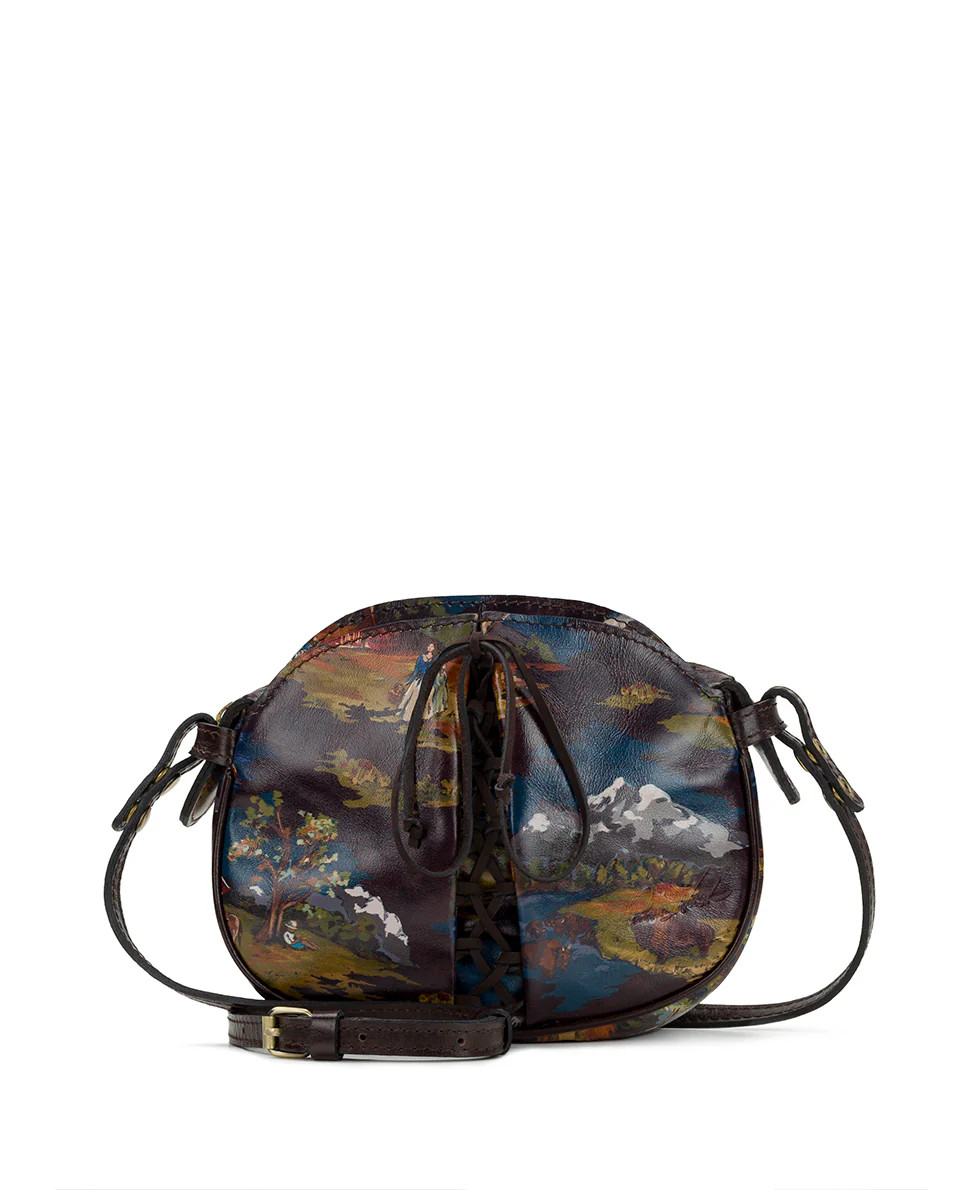 Chania Crossbody 
         Montana Prairie Skies Lace Up | Patricia Nash Designs