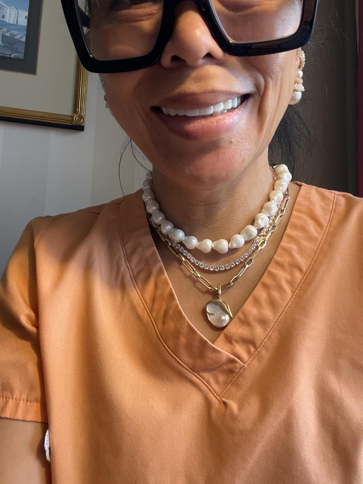 Gemsme 4.0mm CZ Tennis Necklace, 18K White/Yellow Gold Plated 4.0mm Round Cubic Zirconia Classic ... | Amazon (US)