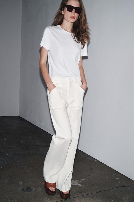 ZW COLLECTION HIGH RISE FULL LENGTH JEANS | Zara US