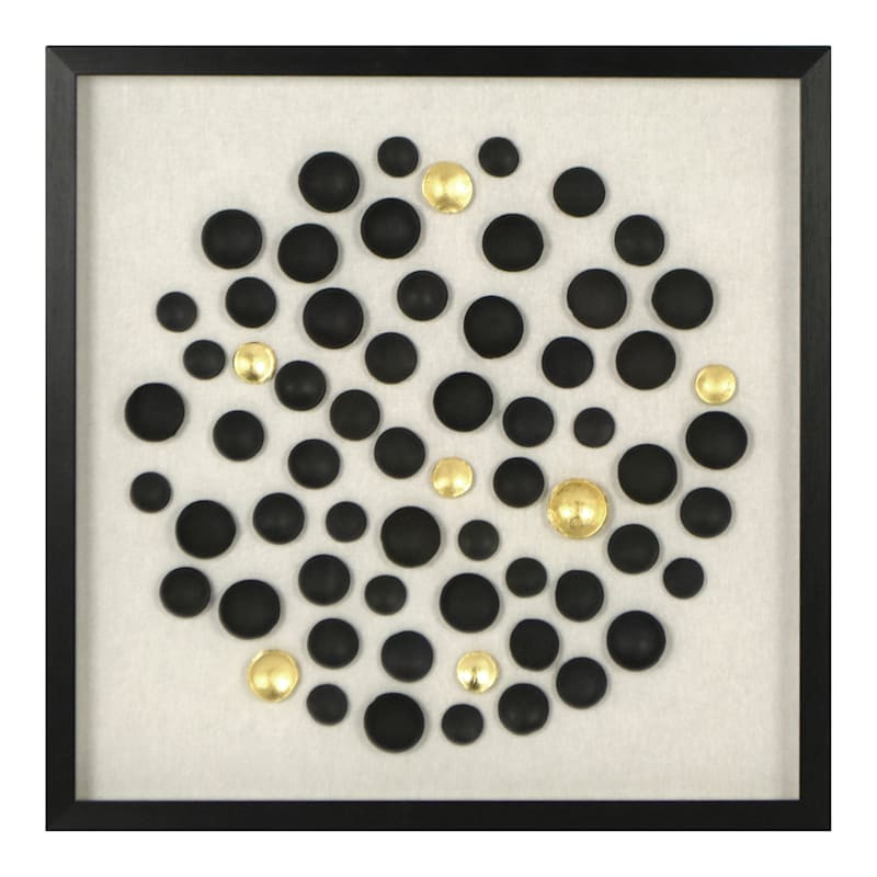 Crosby St. Glass Framed Clay Deco Wall Art, 20" | At Home