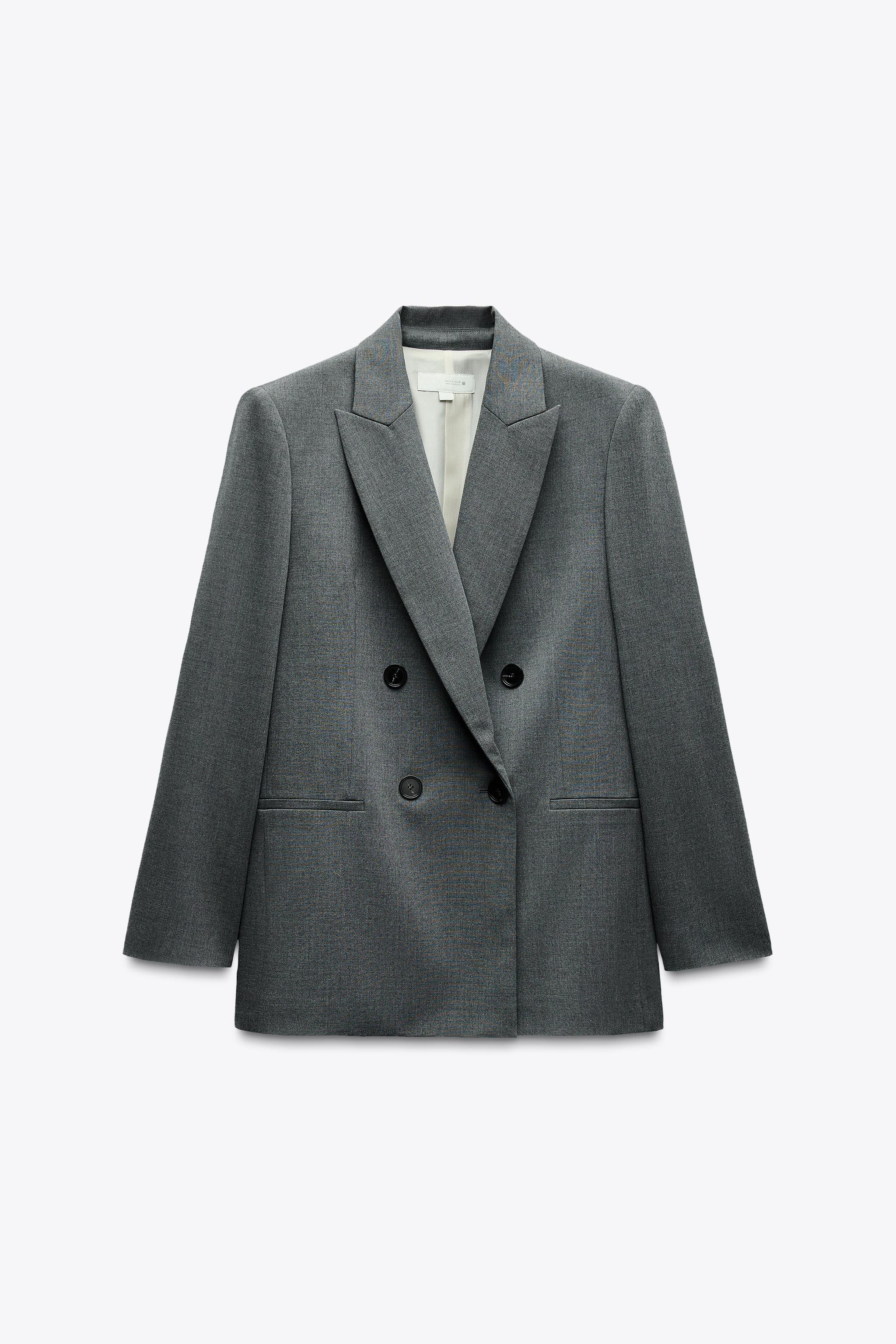 DOUBLE-BREASTED BLAZER WITH SHOULDER PADS | Zara UK