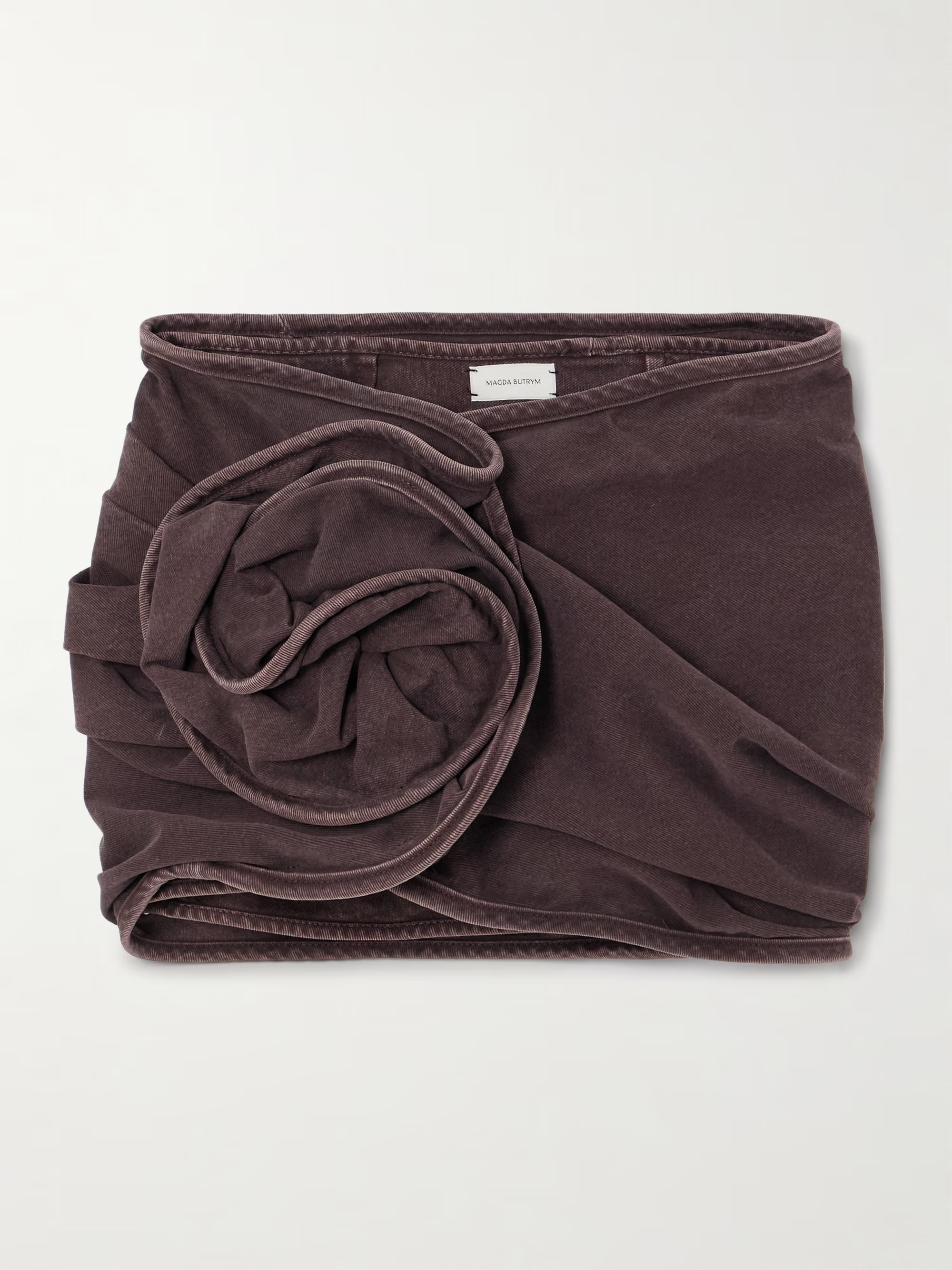 Twist-front denim mini skirt | NET-A-PORTER (US)
