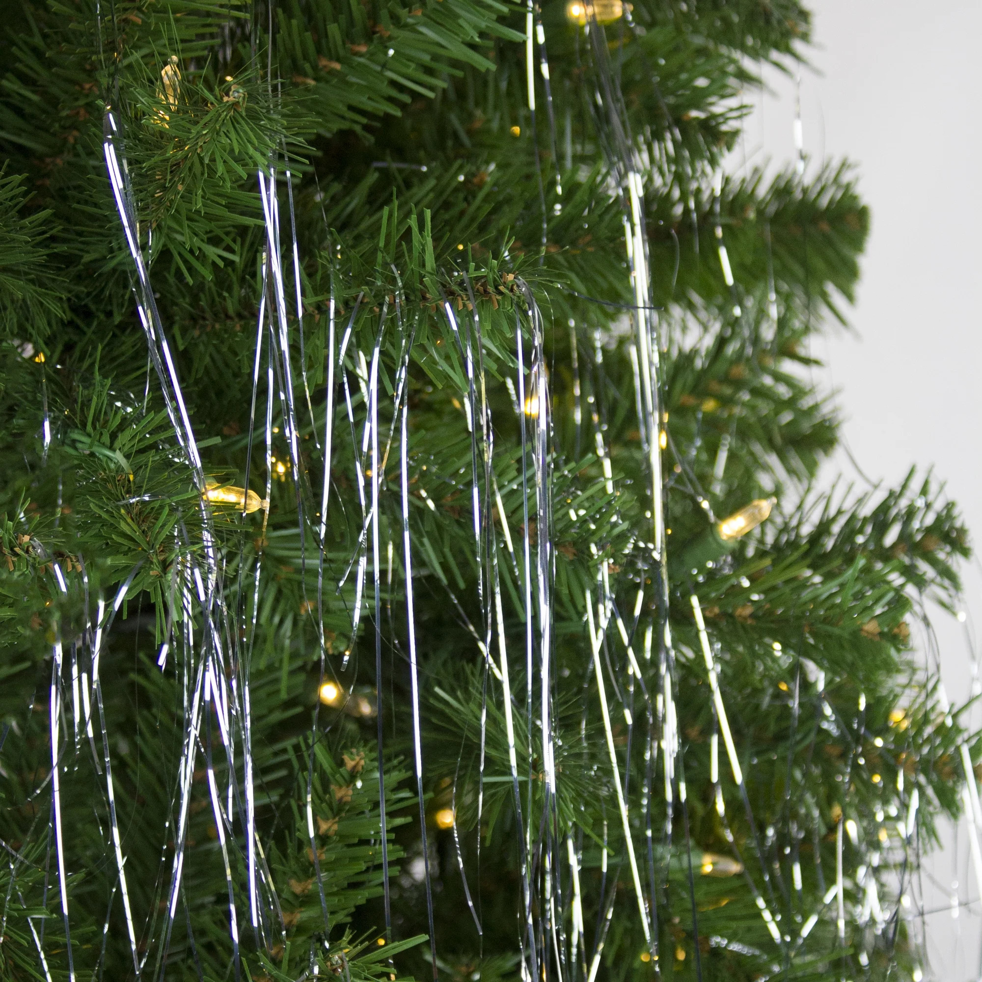 Northlight 1000ct Silver Tinsel Icicle Strands - 18" Christmas Decorations | Walmart (US)