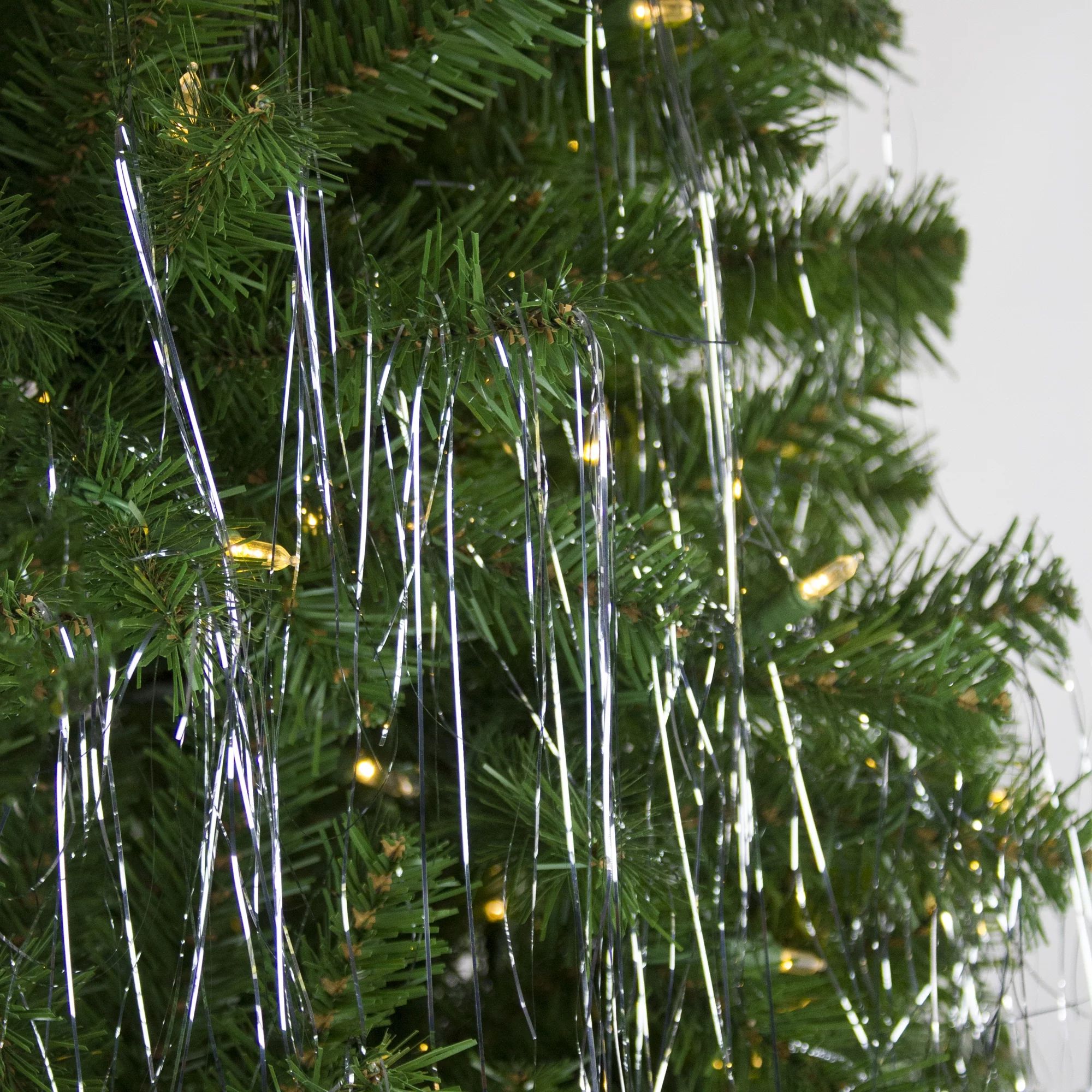 Northlight 1000ct Silver Tinsel Icicle Strands - 18" Christmas Decorations | Walmart (US)