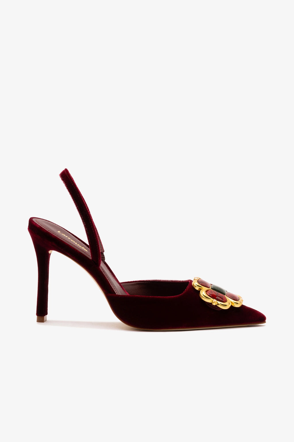 Chrissy Pump In Wine Velvet | Larroude