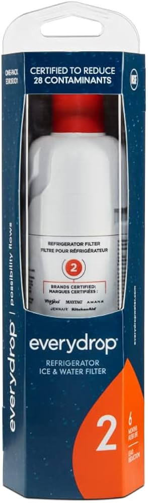 Everydrop by Whirlpool Ice and Water Refrigerator Filter 2, EDR2RXD1, Single-Pack | Amazon (US)