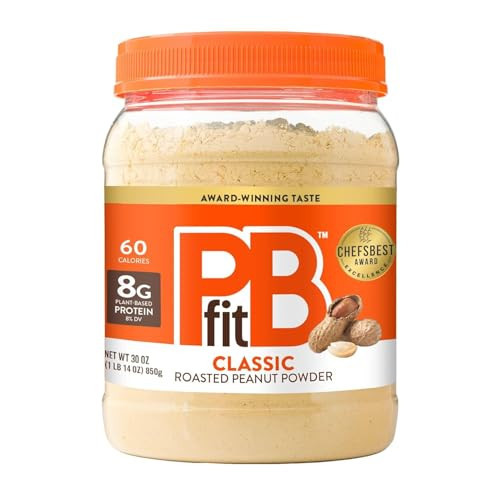 PBfit 30 Ounce Classic Peanut Butter Powder, Powdered Peanut Butter Spread From Real Roasted Peanuts, 8g of Protein 8% DV, Gluten-Free, 60 calories, 87% less fat (Pack of 1) | Amazon (US)