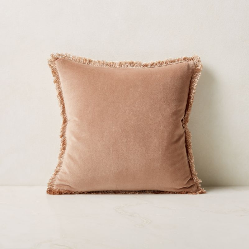 Bettie Light Brown Modern Throw Pillow with Down-Alternative Insert 16'' | CB2 | CB2