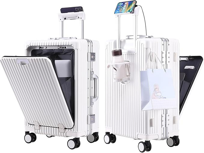 feilario 20in Aluminium Frame Hardside Spinner Wheel Luggage, Built-In TSA lock Carry on Suitcase... | Amazon (US)