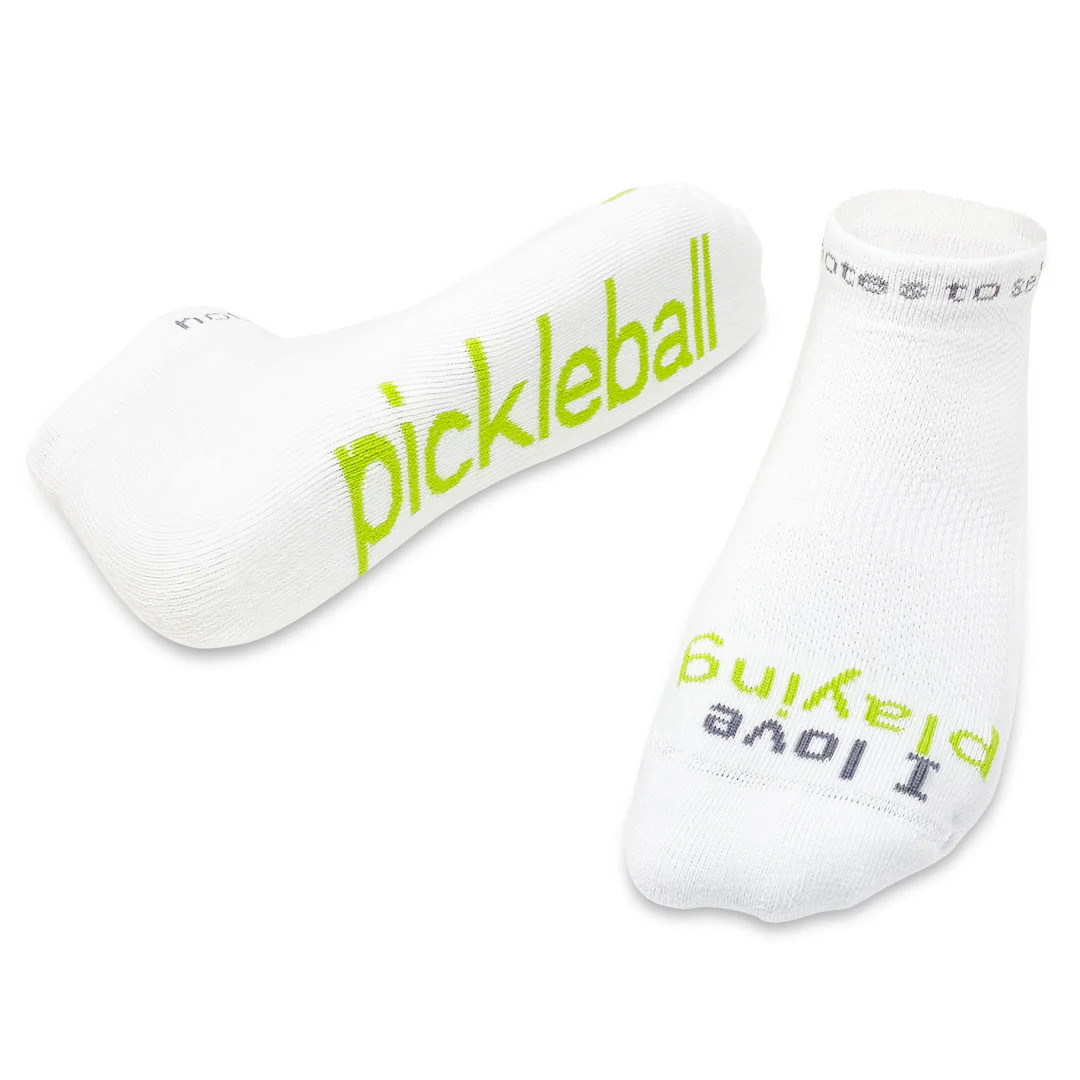 I LOVE PLAYING™ pickleball white low-cut socks | notes to self