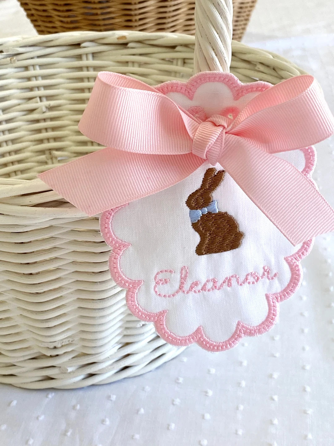 Monogrammed Bunny Basket Tag | Etsy (US)