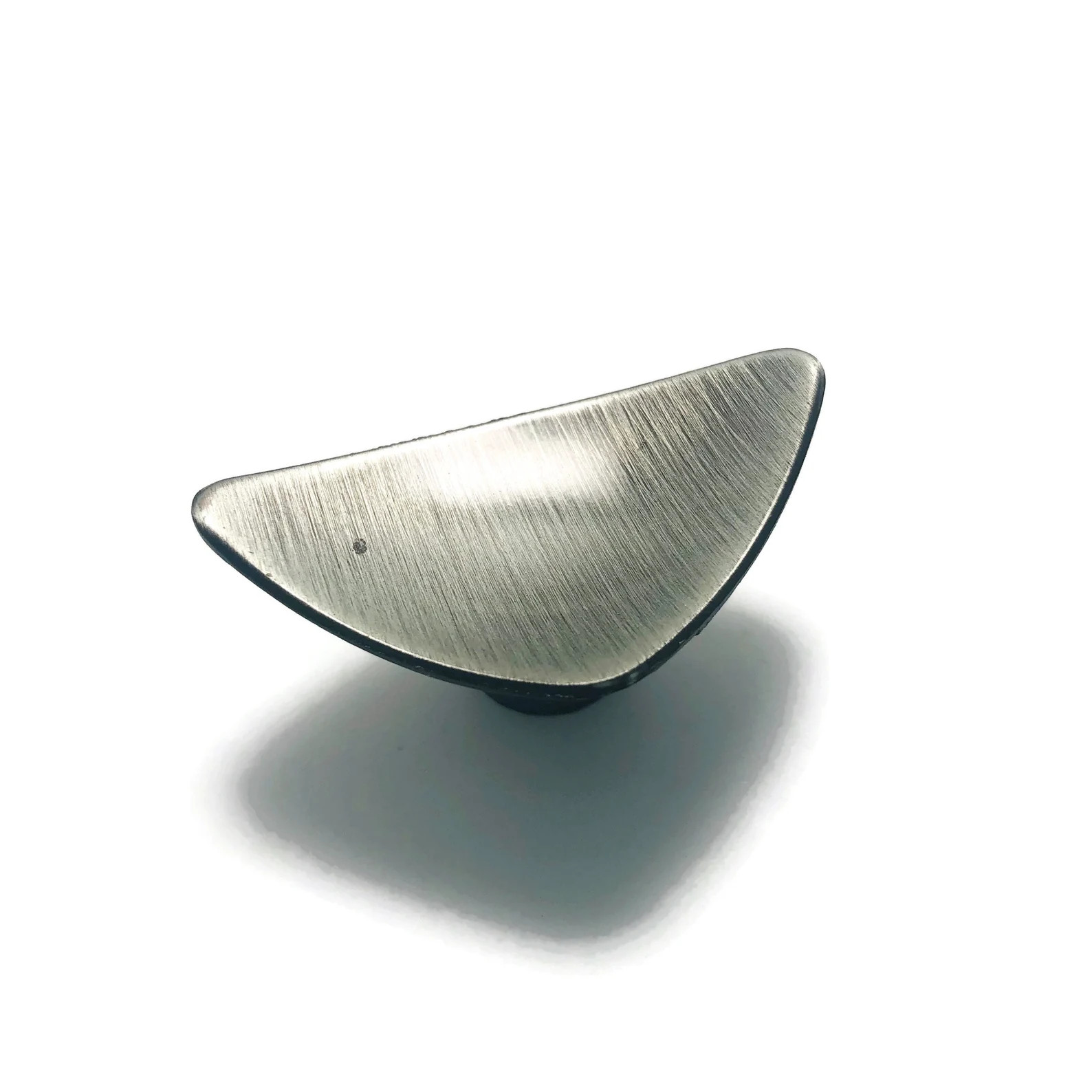 Vintage Triangle MCM Drawer Knob Concave Pewter Silver Color - Etsy | Etsy (US)