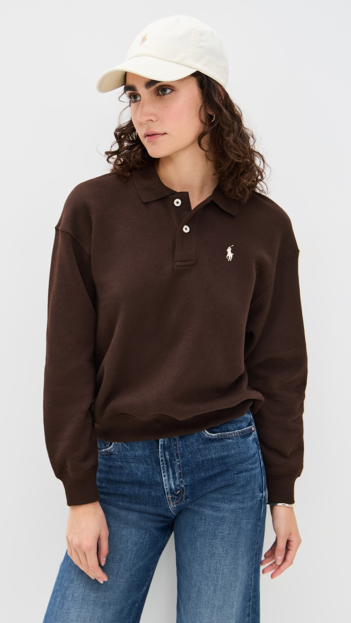 Arctic Fleece Polo Long Sleeve Pullover | Shopbop