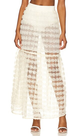 Sienna Maxi Skirt in White | Revolve Clothing (Global)
