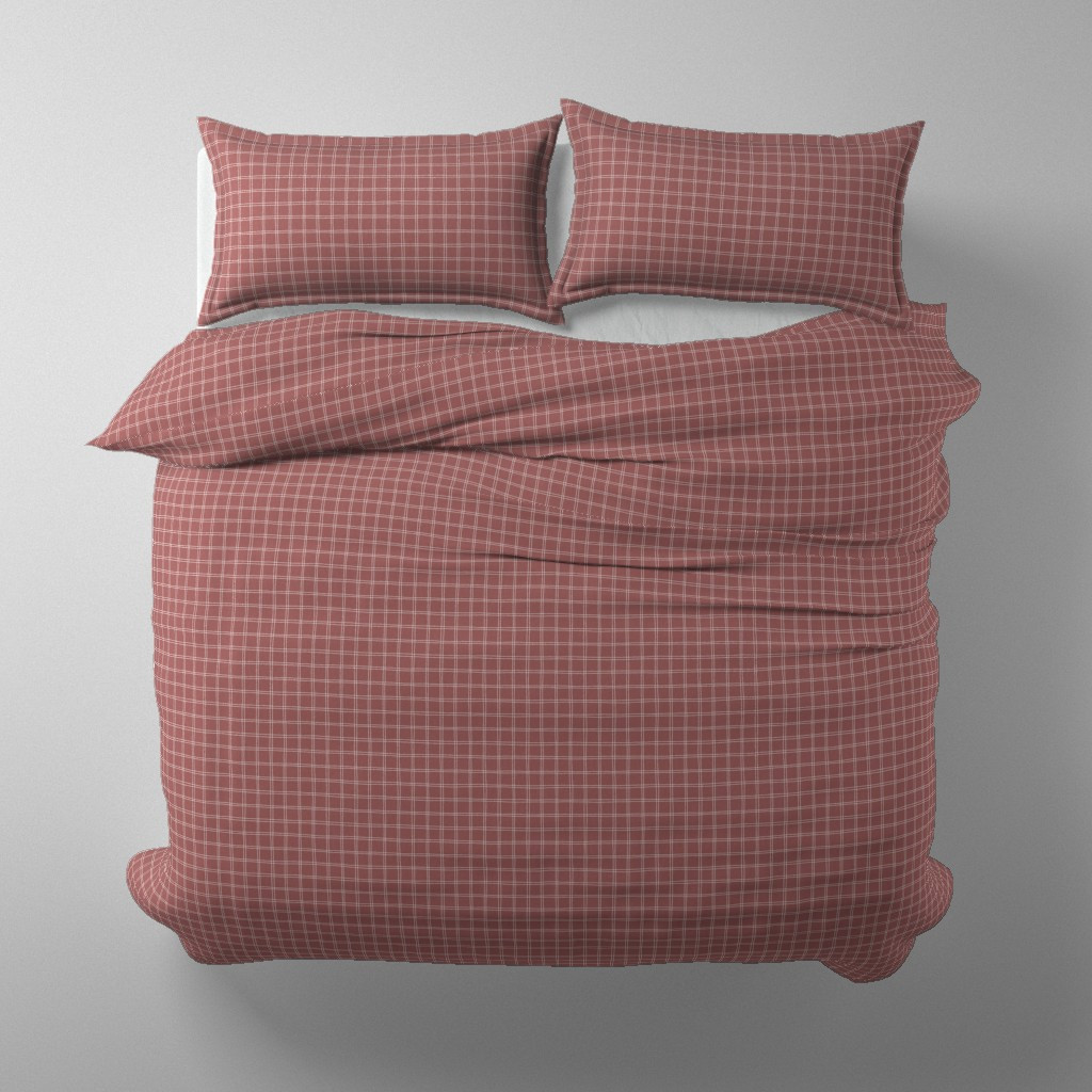 Elevated Geo Dark Dusty Pink Cream Duvet Cover | Spoonflower | Spoonflower
