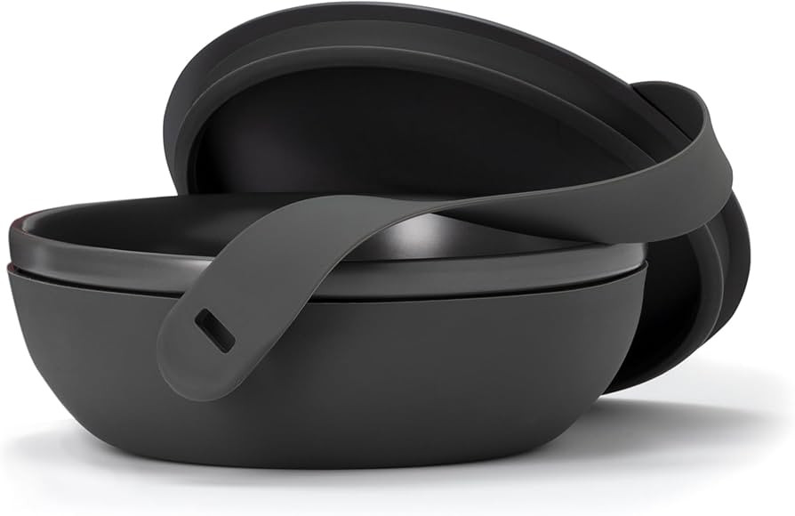 W&P Porter Ceramic Bowl Lunch Container w/ Protective Non-slip Exterior, Charcoal 1 Liter | Lid &... | Amazon (US)