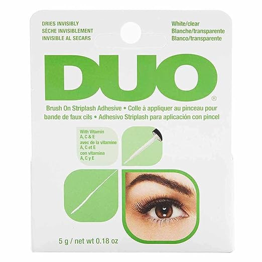 DUO Brush-On Lash Adhesive with Vitamins A, C & E, Clear, 0.18 oz, 1-Pack | Amazon (US)