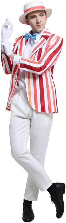 Haikyuu Men's Cosplay Costume Rainbow Striped Suit Blazer Outfits with Hat Gloves | Amazon (US)