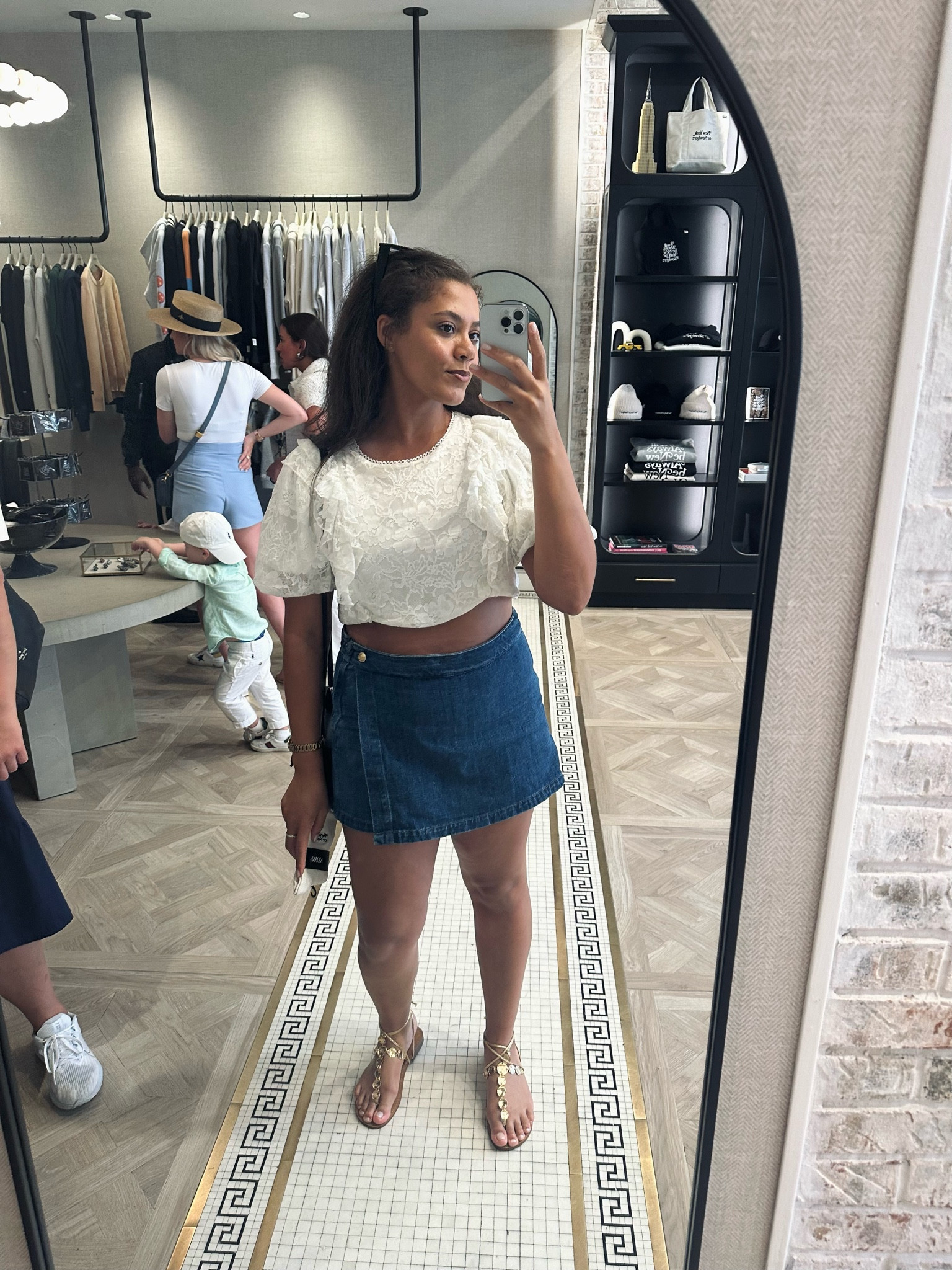 SOHO shopping outfit. 🛍️

#bohochic #skort #gladiatorsandals #jcrew #springstyle #womensfashion 

#LTKstyletip #LTKshoecrush