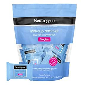 Neutrogena Facial Cleansing Towelette Singles, Daily Face Wipes to Remove Dirt, Oil, Makeup & Wat... | Amazon (US)