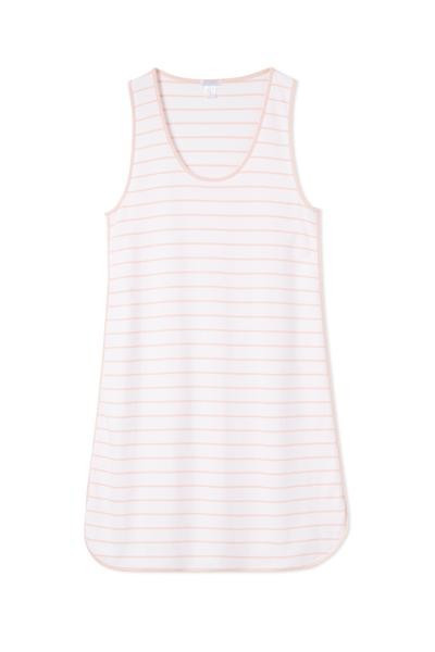 Pima Tank Gown in Peach | LAKE Pajamas