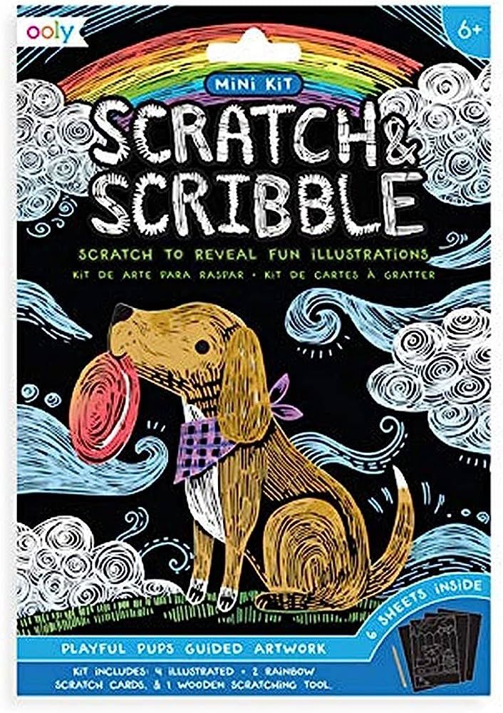 Ooly Mini Scratch & Scribble Art Kit: Playful Pups | Amazon (US)