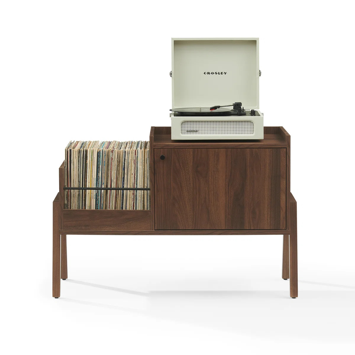 Luna Record Player Cabinet With Vinyl Storage | Wayfair North America