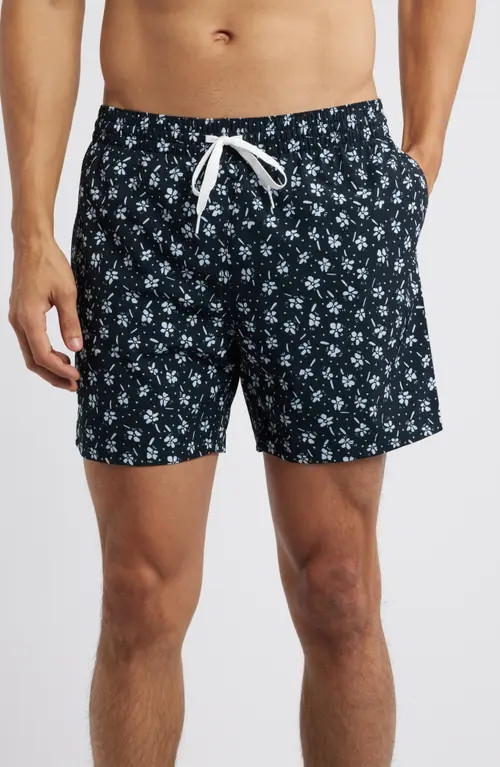 Chubbies The Daisy Dives 5.5-Inch Floral Swim Trunks in Black - Pattern Base Plaids at Nordstrom, Size Small | Nordstrom