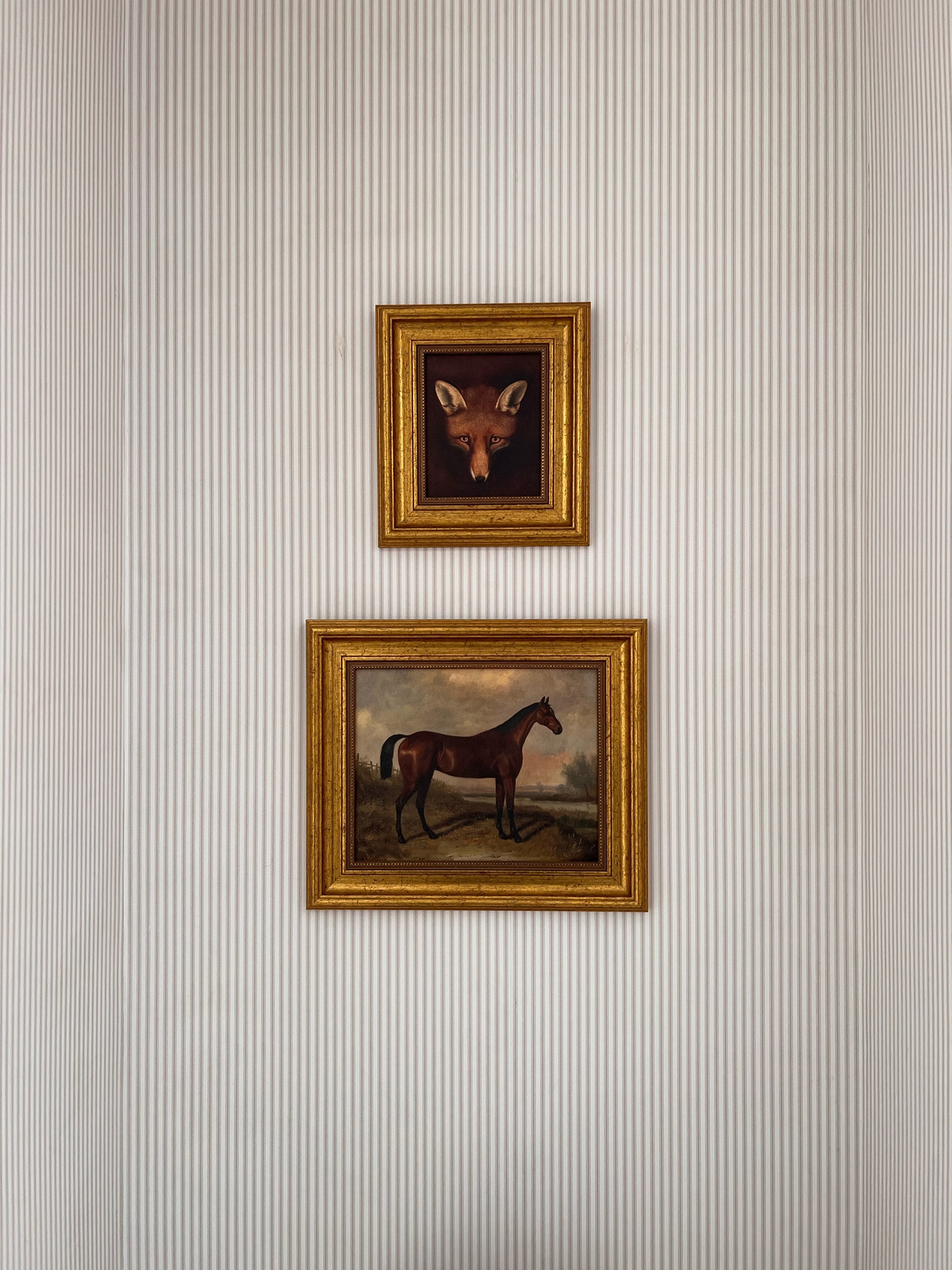 Fox and horse print with gold frame artwork

#LTKhome