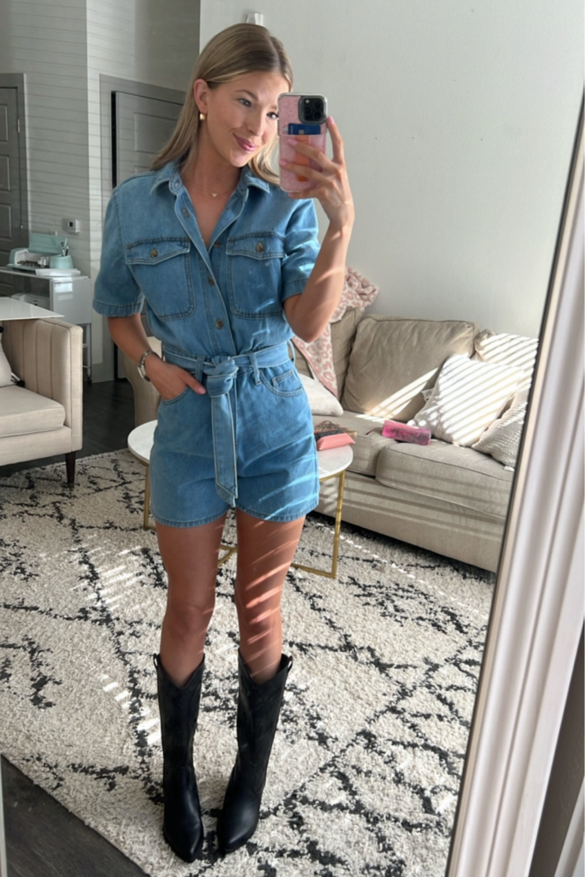 Country concert outfit denim romper target boots brunch outfit birthday outfit 

#LTKsalealert #LTKfindsunder50 #LTKstyletip