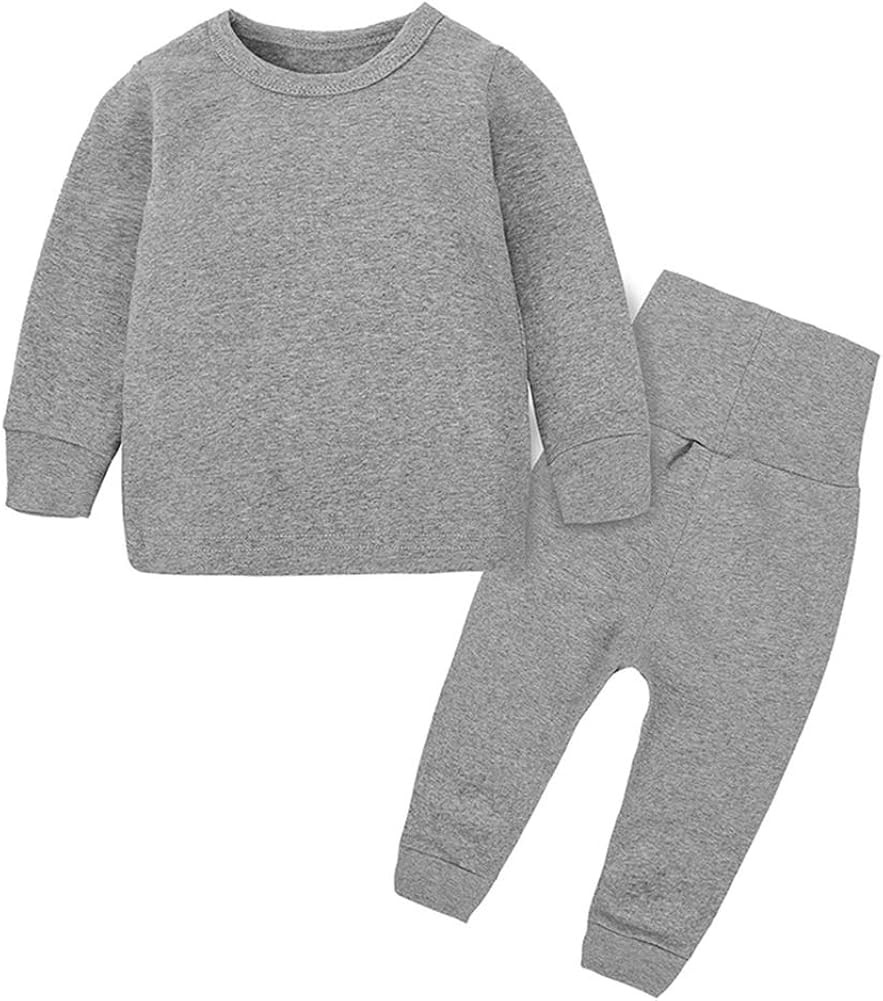 HZYBABY Baby Girls Boys Thermal Underwear Set Toddler Cotton Base Layer Soft Warm Jammies | Amazon (US)