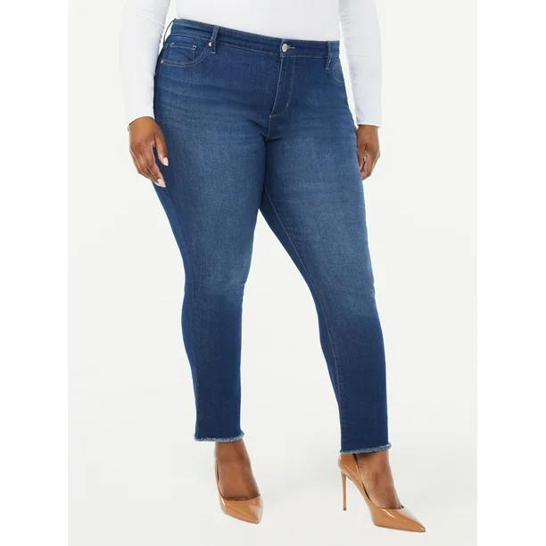 Sofia Jeans by Sofia Vergara Women’s Plus Size Skinny High Rise Ankle Jeans | Walmart (US)