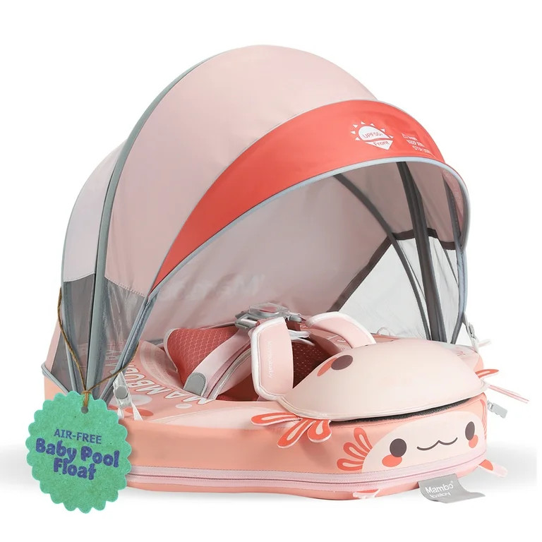 Mambobaby Baby Pool Float with 3D Canopy- Pink | Walmart (US)