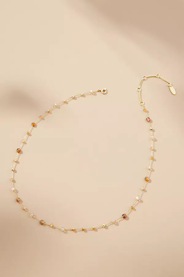 Mixed Bead Dainty Necklace | Anthropologie (US)