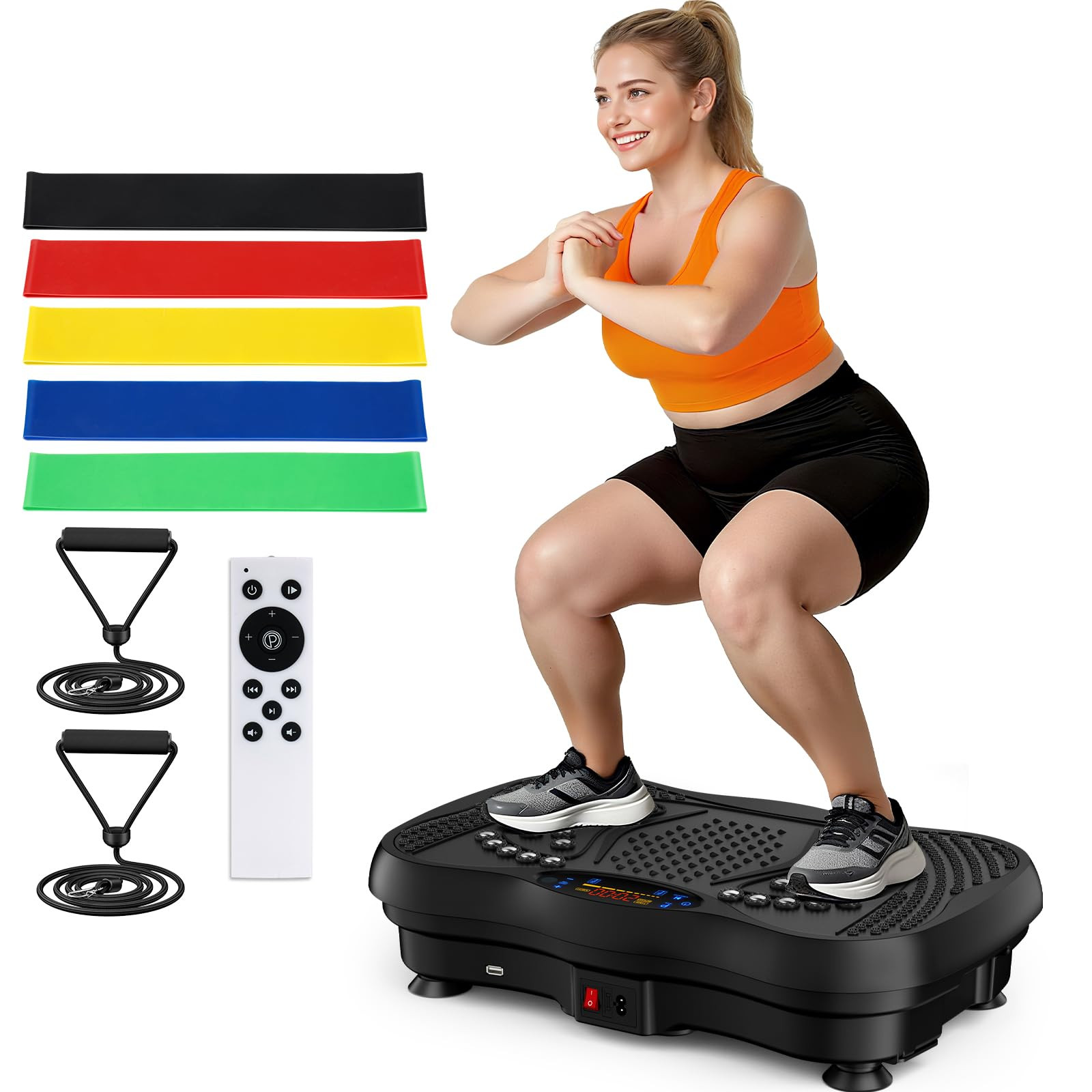 Vibration Plate Exercise Machine, 130 Levels Full Body Workout Vibrating Plate for Lymphatic Drai... | Amazon (US)