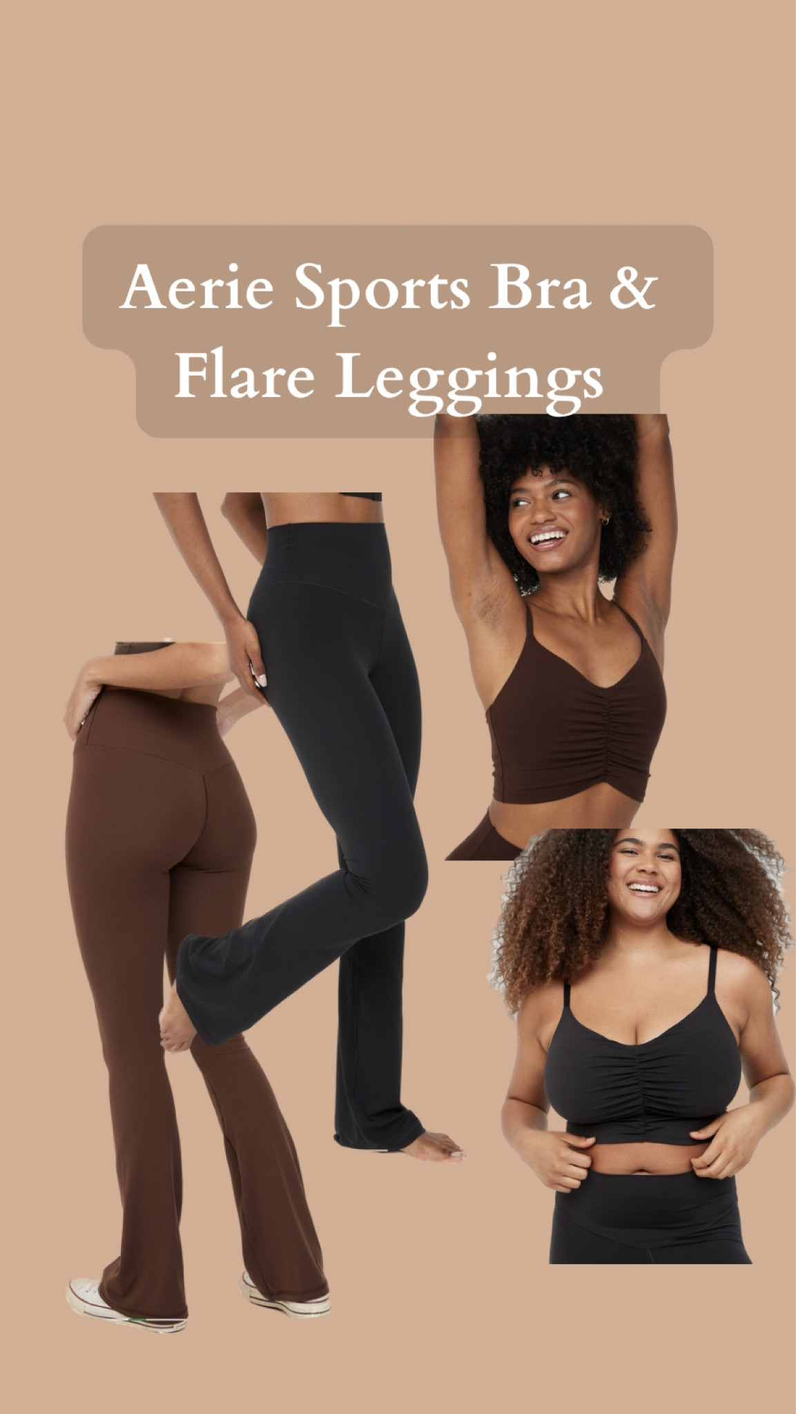 Aerie matching sports bra and leggings set! Im 5’7, size 12/14 and wear XL in both! 

#LTKunder100 #LTKunder50 #LTKmidsize