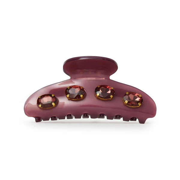 MAUVE LARGE CRYSTAL CLAW CLIP | LELE SADOUGHI
