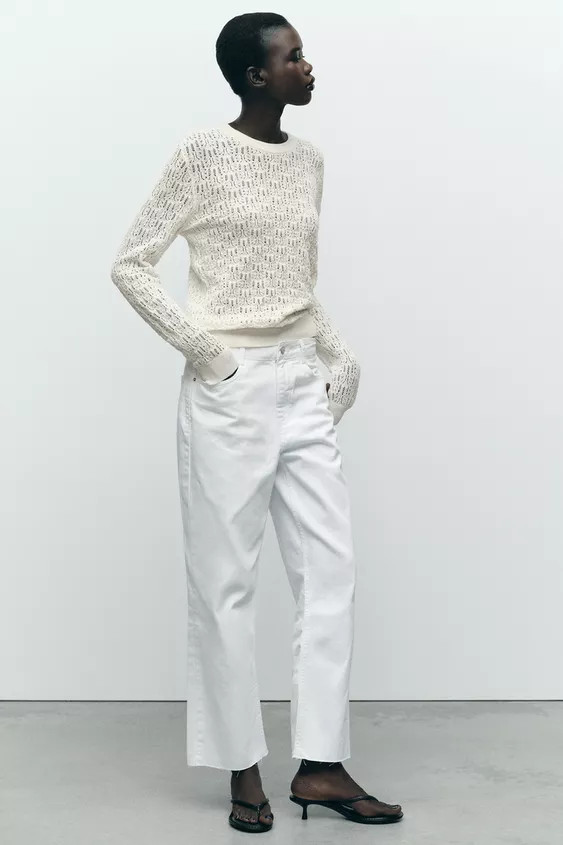 POINTELLE KNIT SWEATER | Zara US
