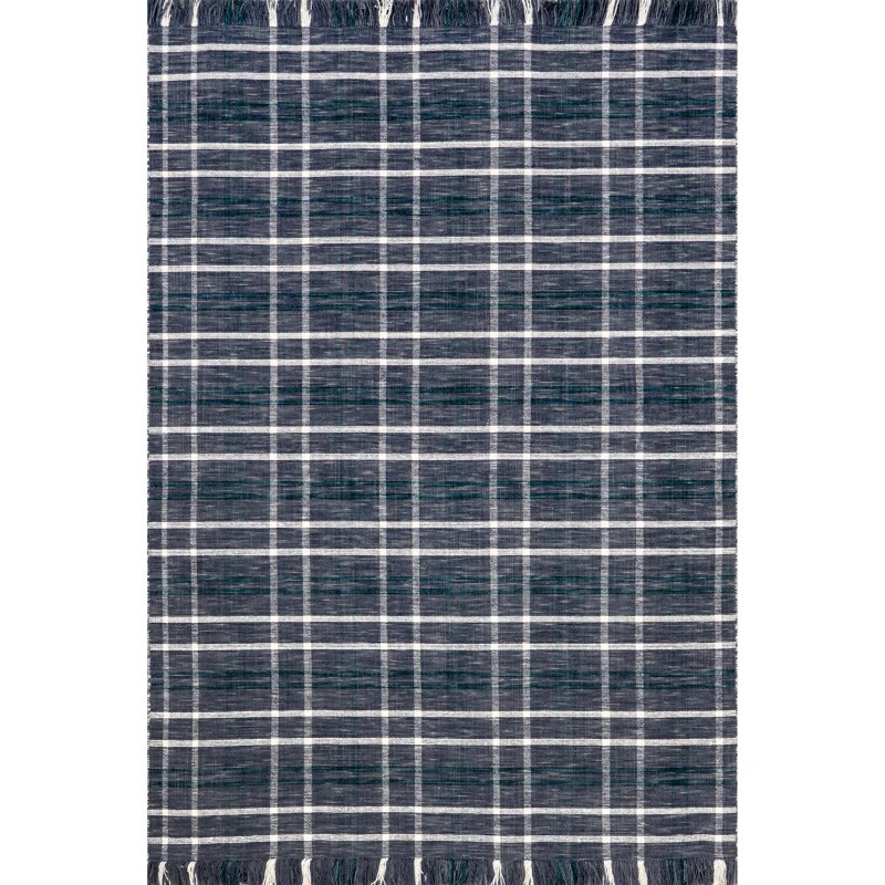 Loretta Plaid Wool Fringe Area Rug | Wayfair North America