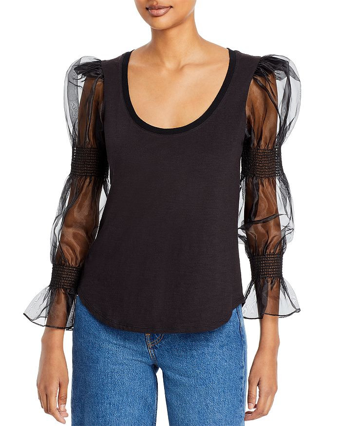 Organza Sleeve Top | Bloomingdale's (US)
