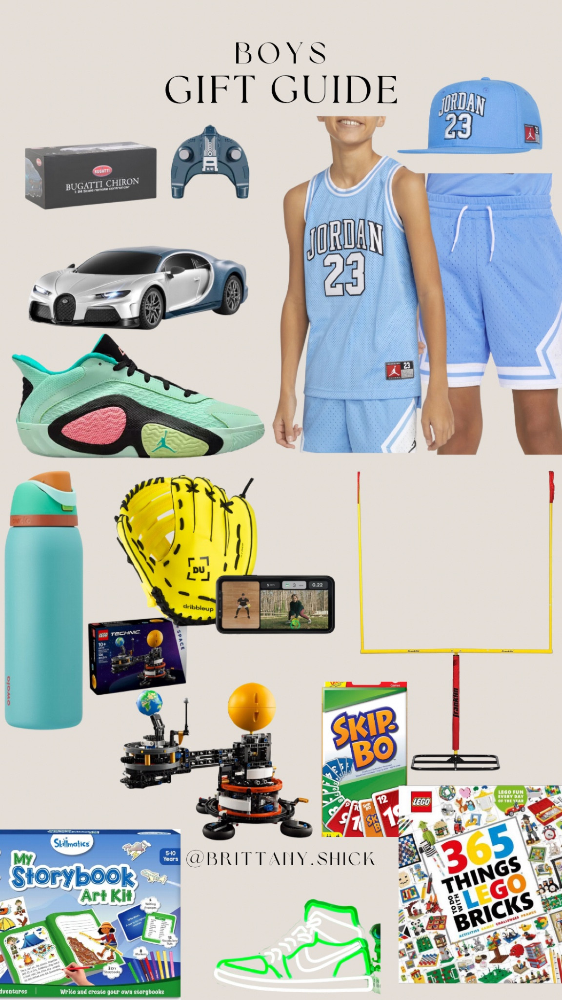 Boys Gift Guide 7 - 11 sneakers soccer football legos Jordan jersey RC remote control sports car games football field goal owala tumbler Lego set space dribble up skip bo led neon Nike shoe sign 

#LTKKids #LTKCyberWeek #LTKGiftGuide