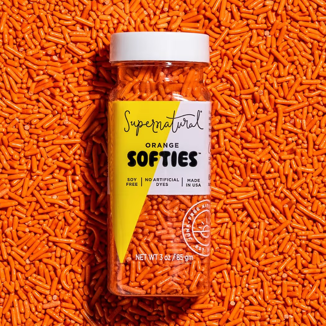 Orange Softies, Natural Sprinkles by Supernatural, Made in USA, Dye-Free, Soy Free, Gluten Free, ... | Amazon (US)